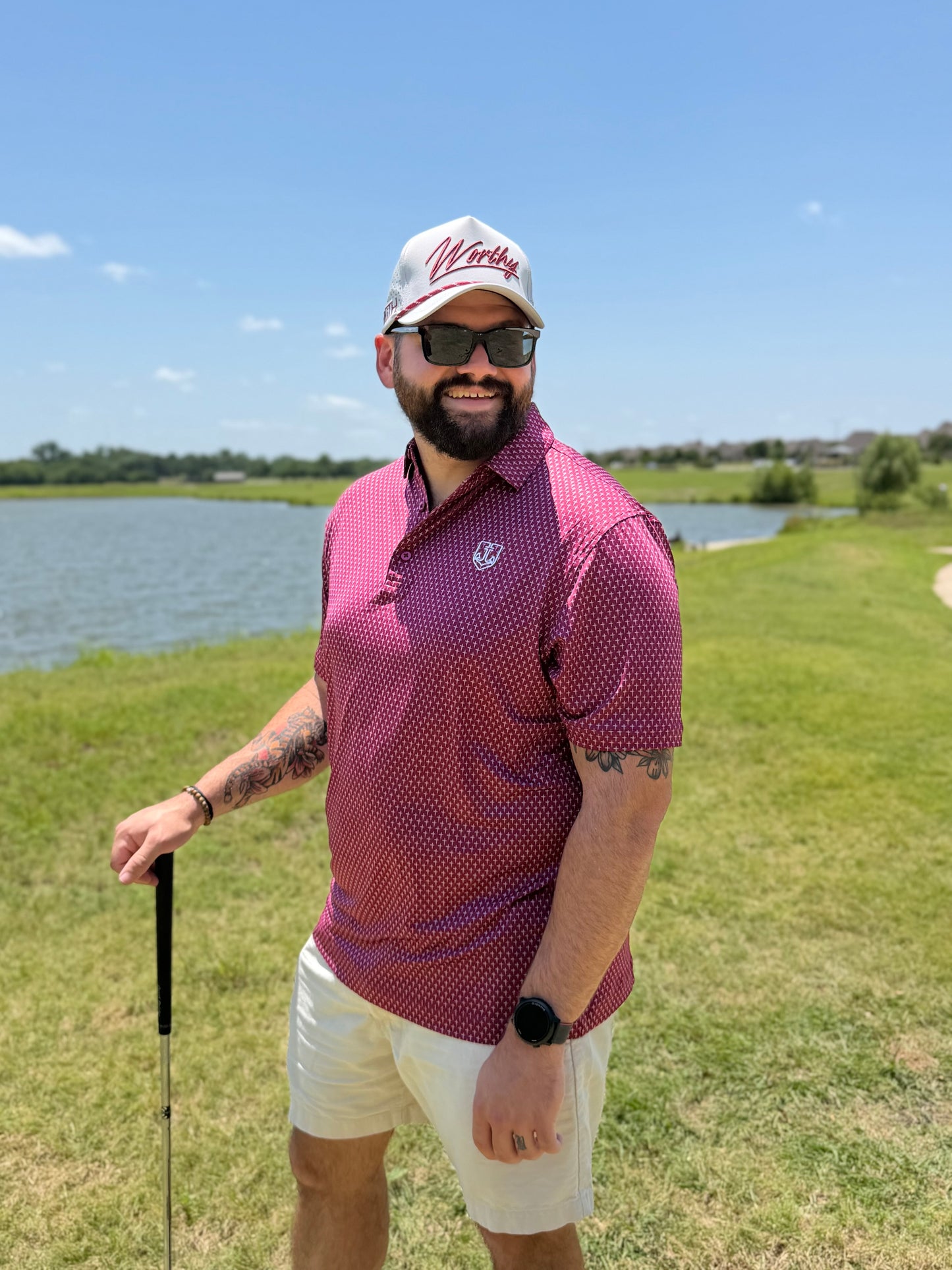 Maroon Cross Polo