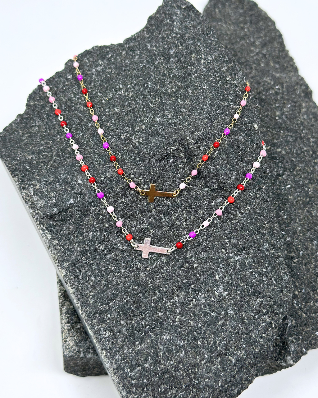 The Restored Necklace - Pink and Red