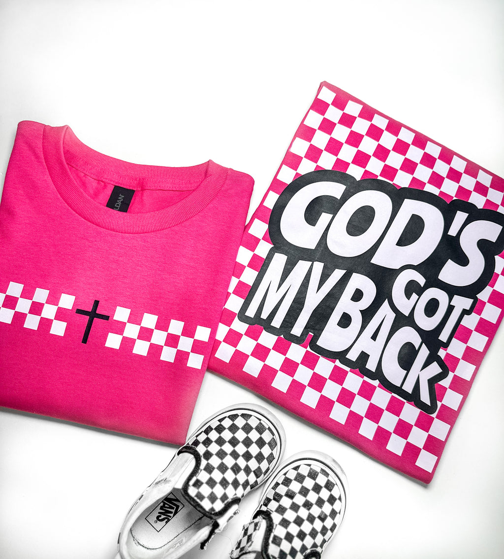 Gods Got My Back Pink T-Shirt