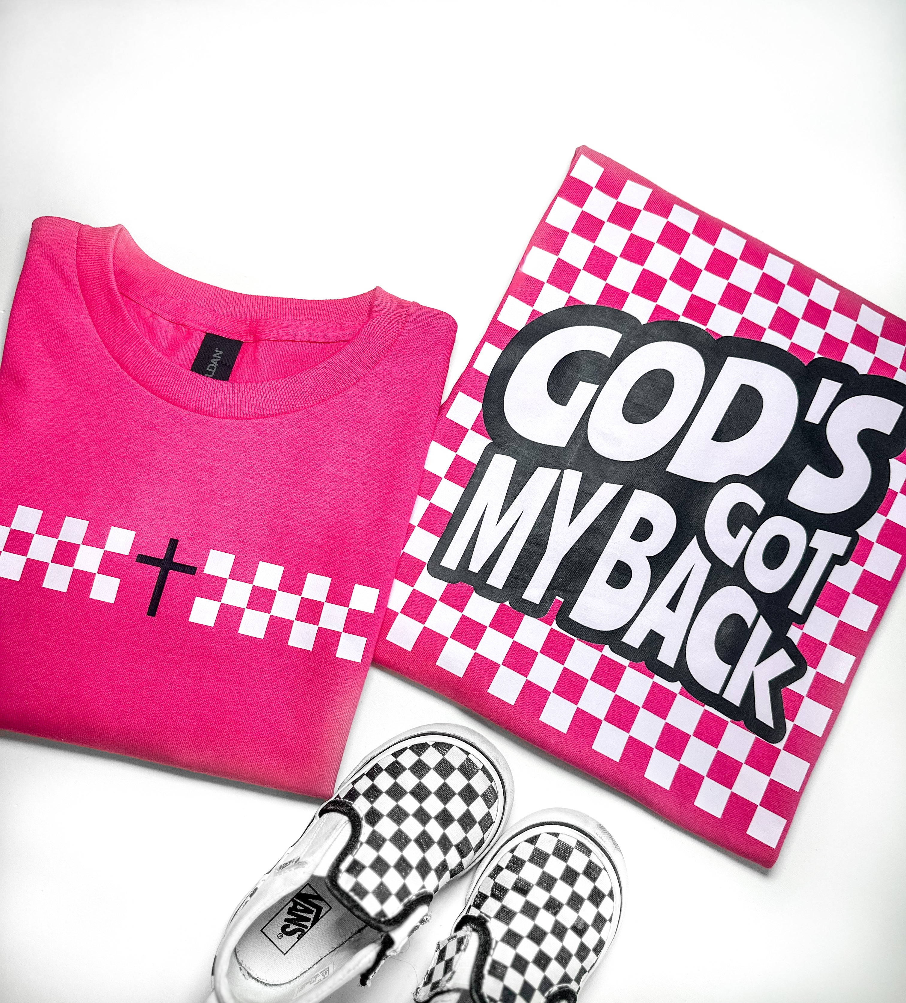 Gods Got My Back Pink T-Shirt