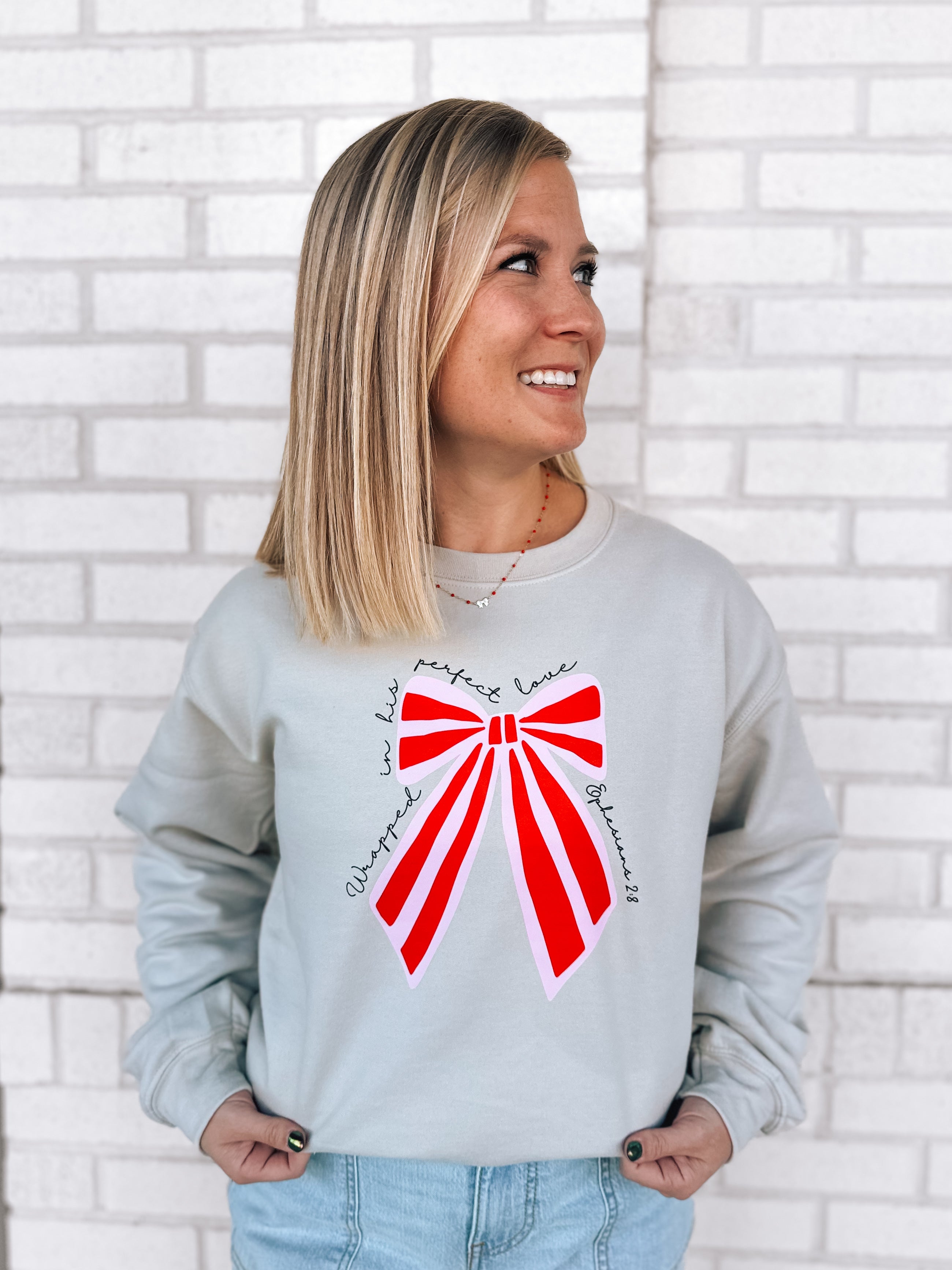 Wrapped in His Perfect Love Sweatshirt - Adult