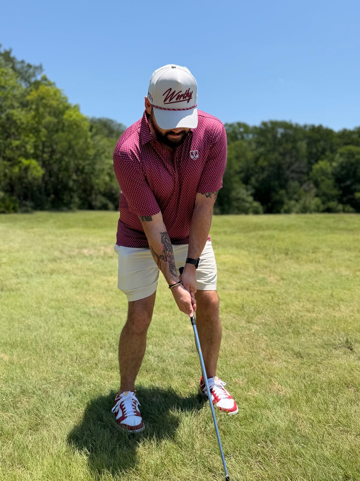 Maroon Cross Polo