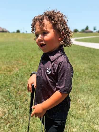 Kids Black Topo Polo