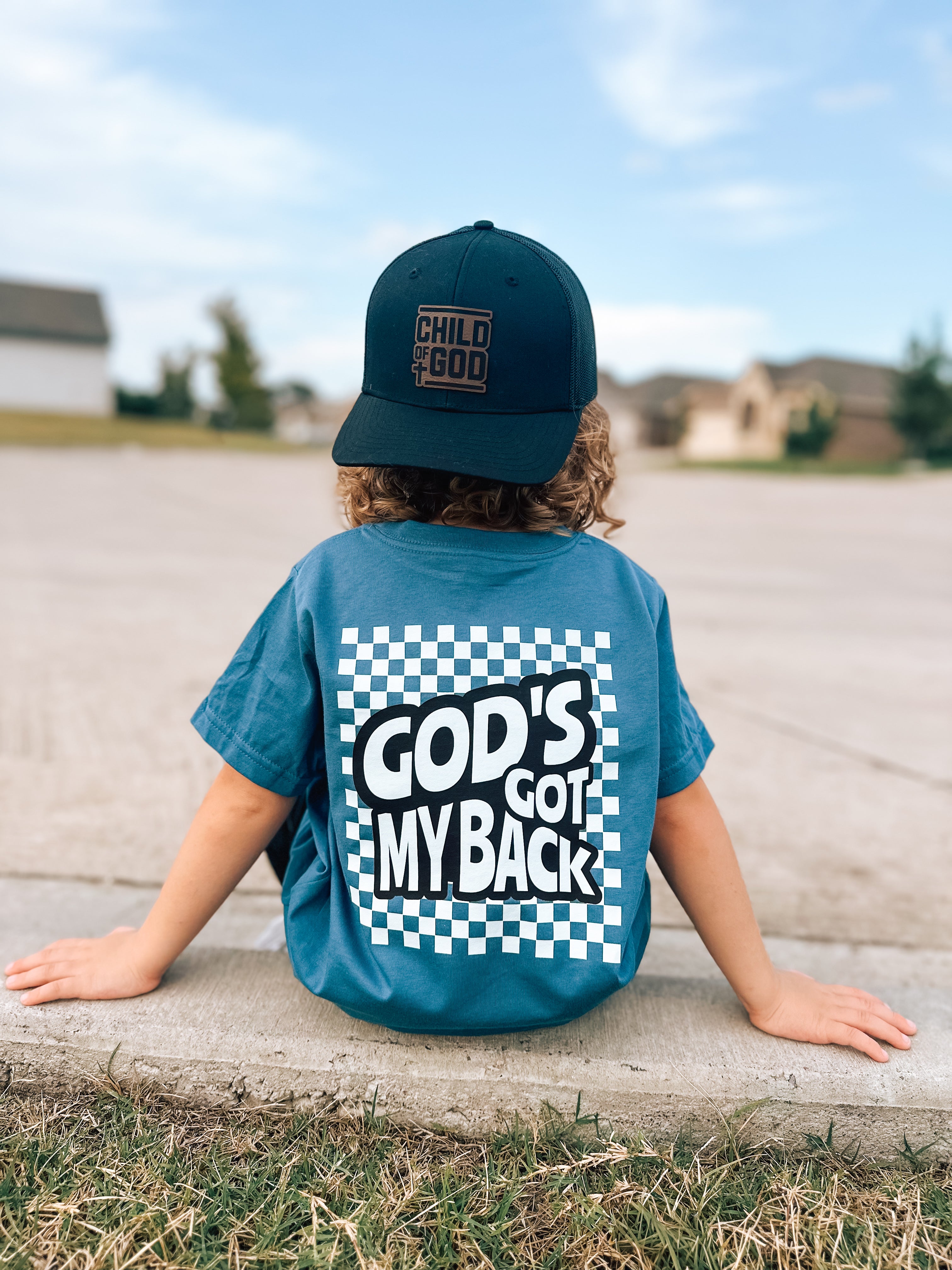 Gods Got My Back Blue T-Shirt