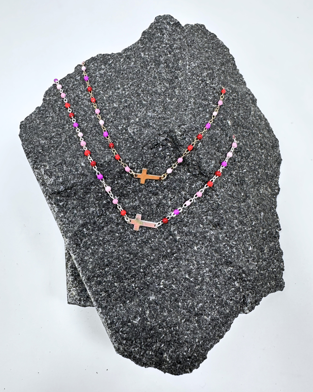 The Restored Necklace - Pink and Red