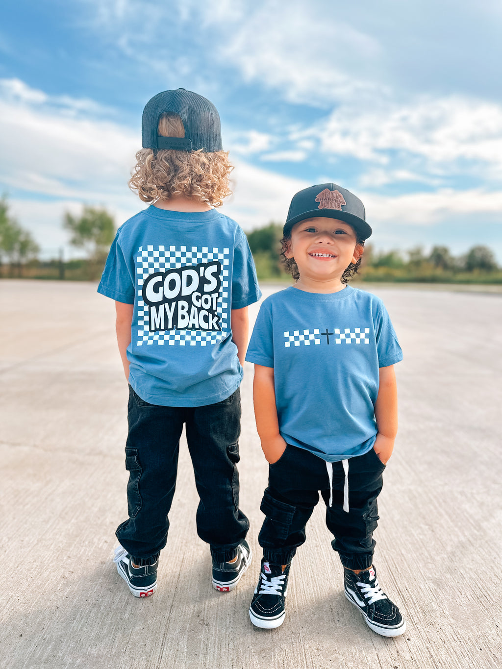 Gods Got My Back Blue T-Shirt