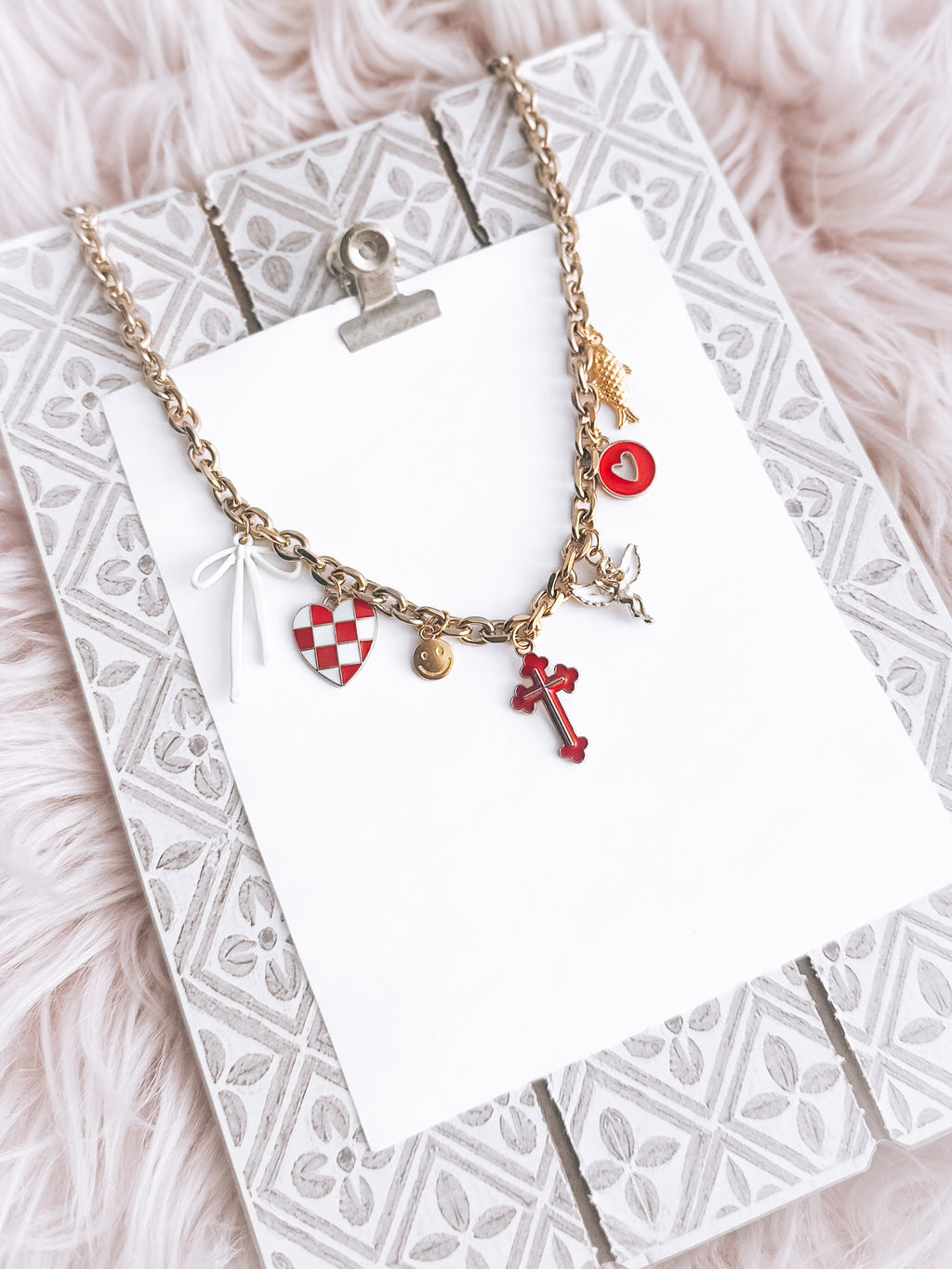 The Joyful - Red Charm Necklace