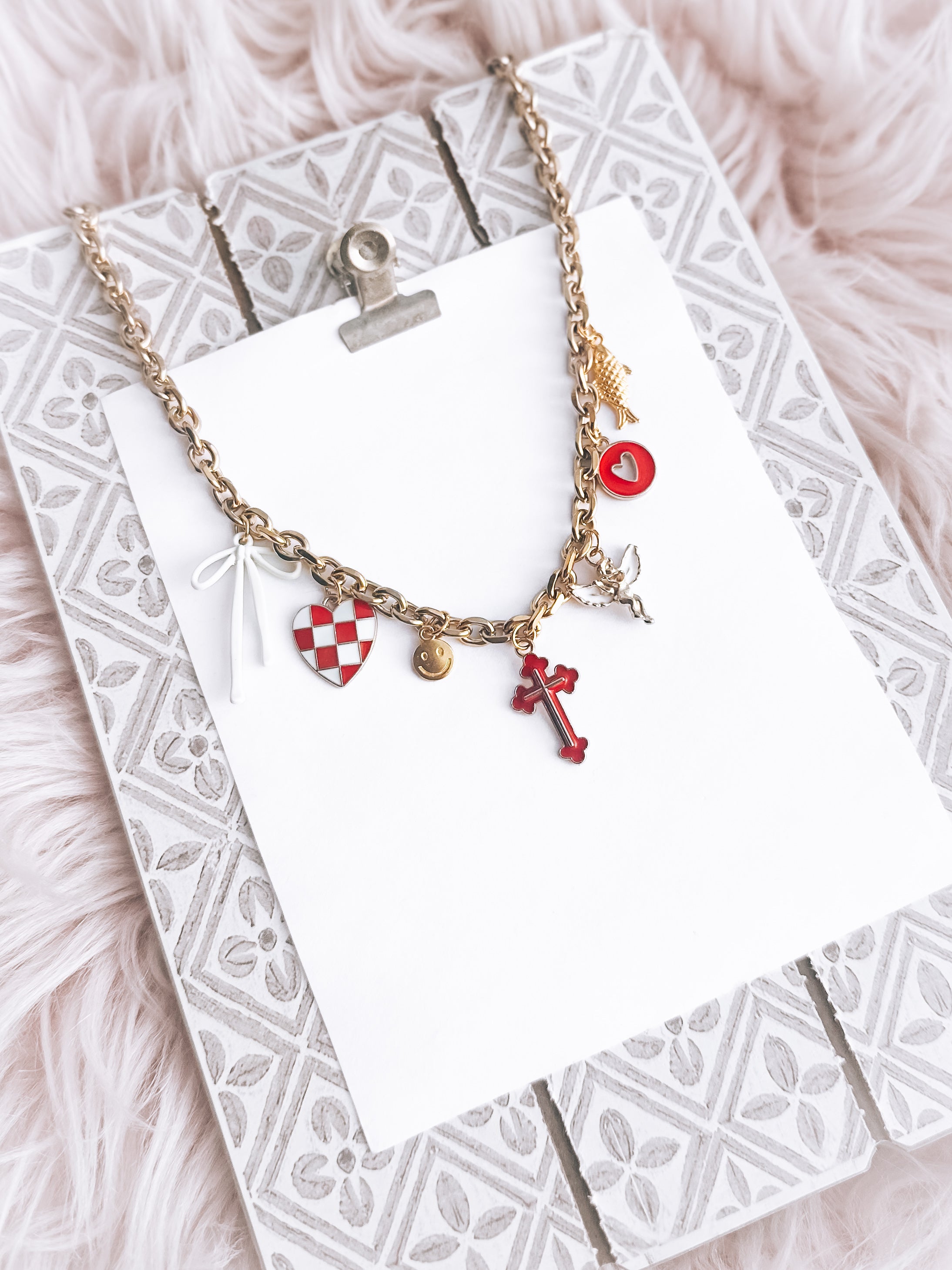 The Joyful - Red Charm Necklace