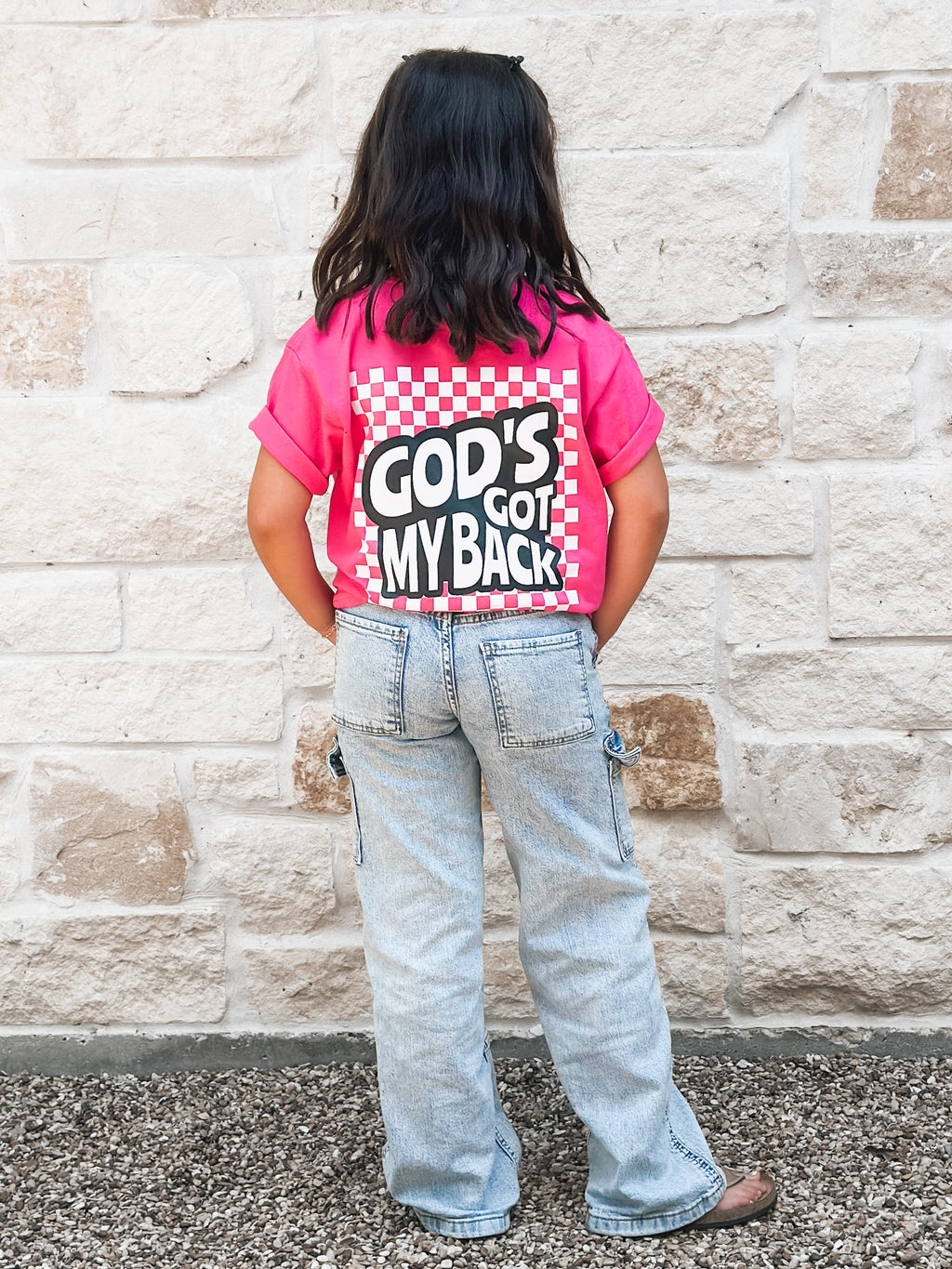 Gods Got My Back Pink T-Shirt