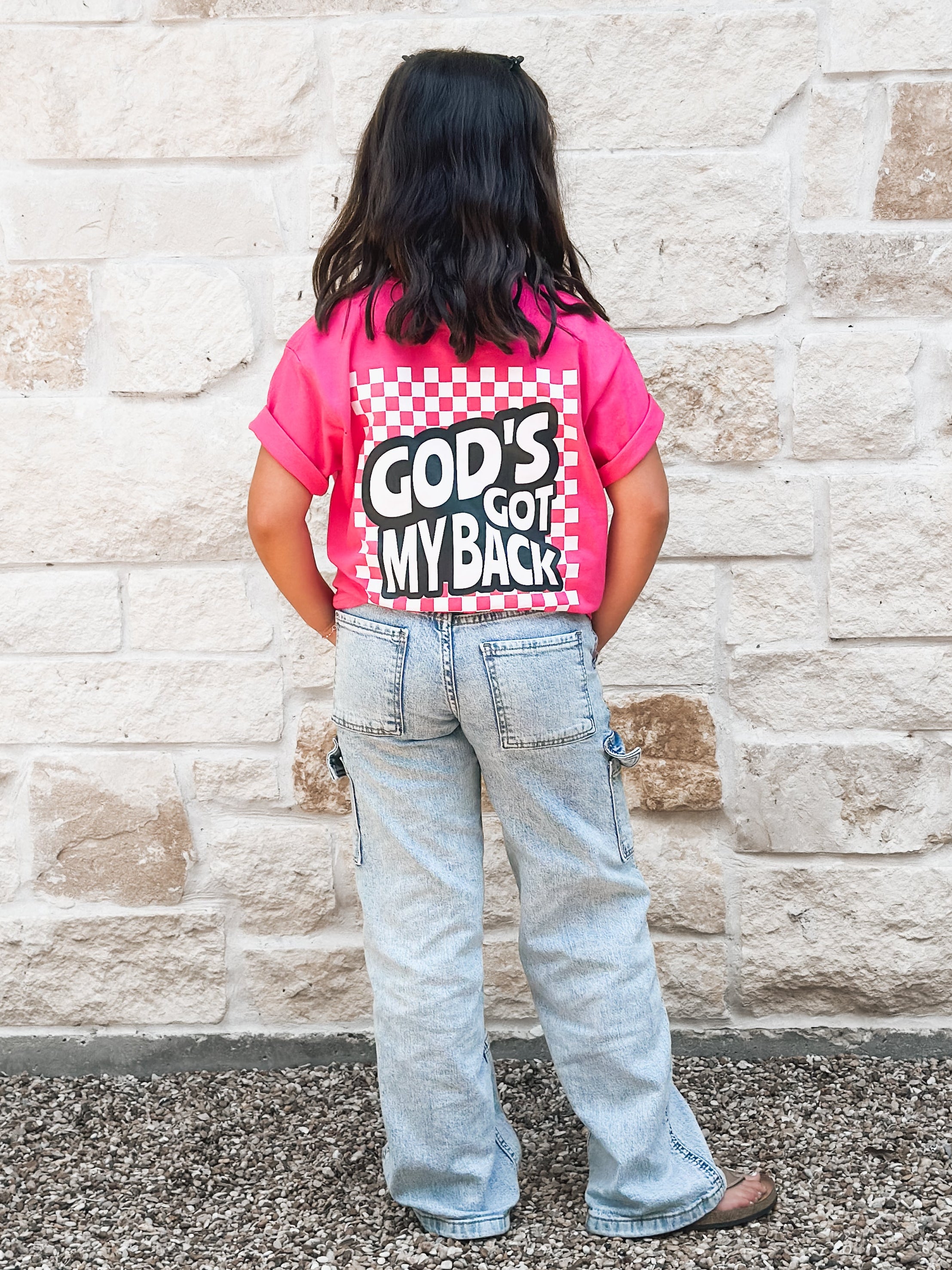 Gods Got My Back Pink T-Shirt