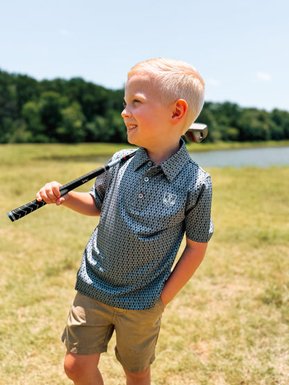 Kids Grey Cross Polo
