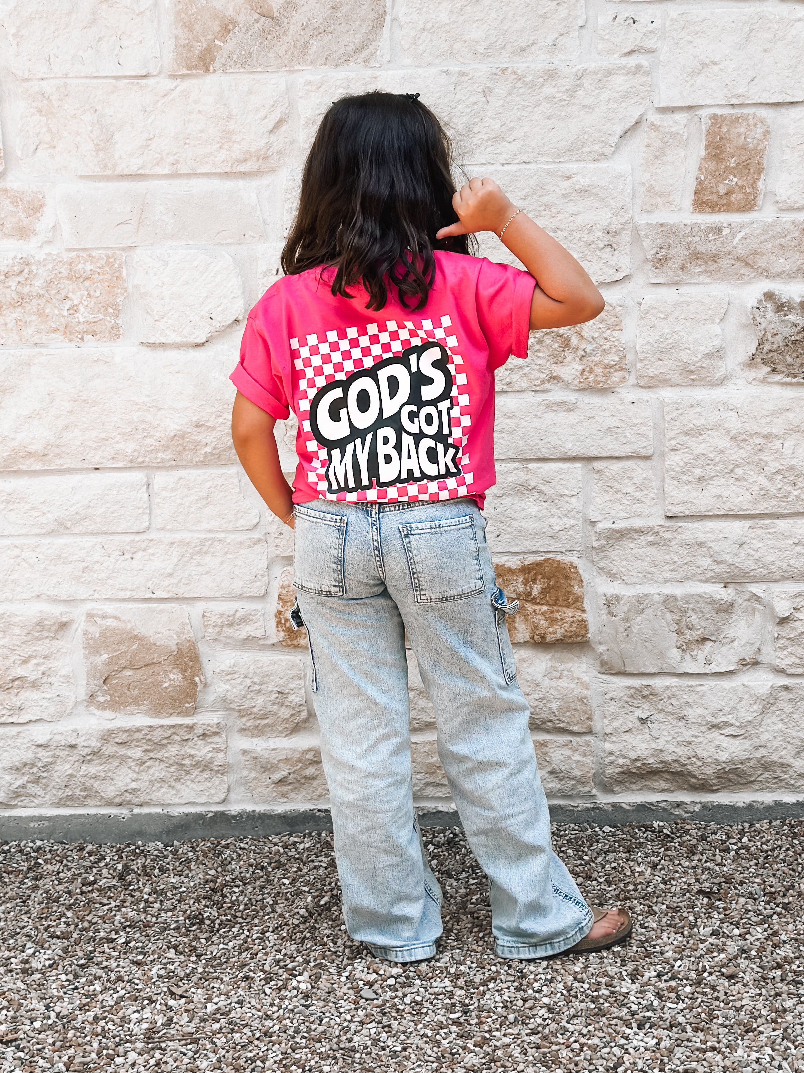 Gods Got My Back Pink T-Shirt