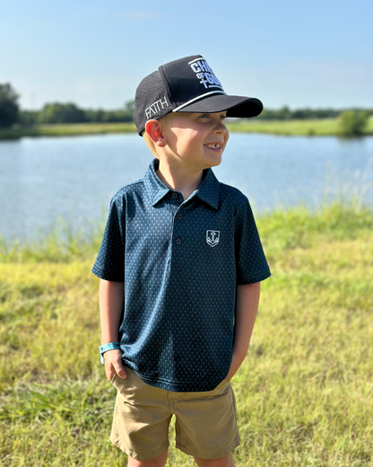 Kids Navy Cross Polo