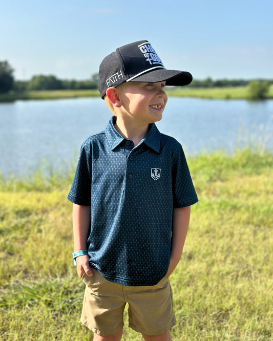 Kids Navy Cross Polo