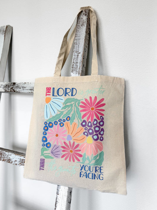 Greater than Giants - Tote Bag - Firmly Anchored Faith