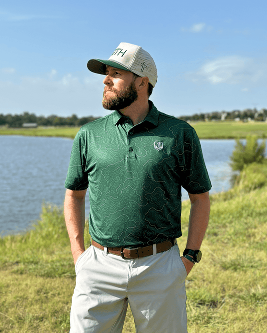 Green Topo Polo - Firmly Anchored Faith