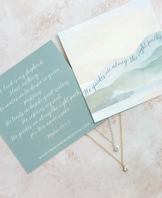He Guides Me Necklace - Firmly Anchored Faith